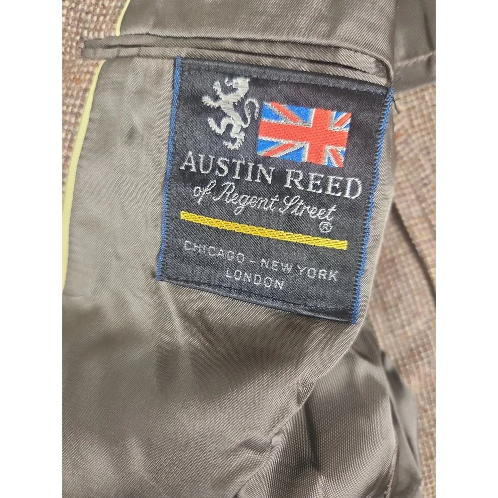 Vintage Austin Reed Wool Blazer Elbow Pads Union Made In Usa